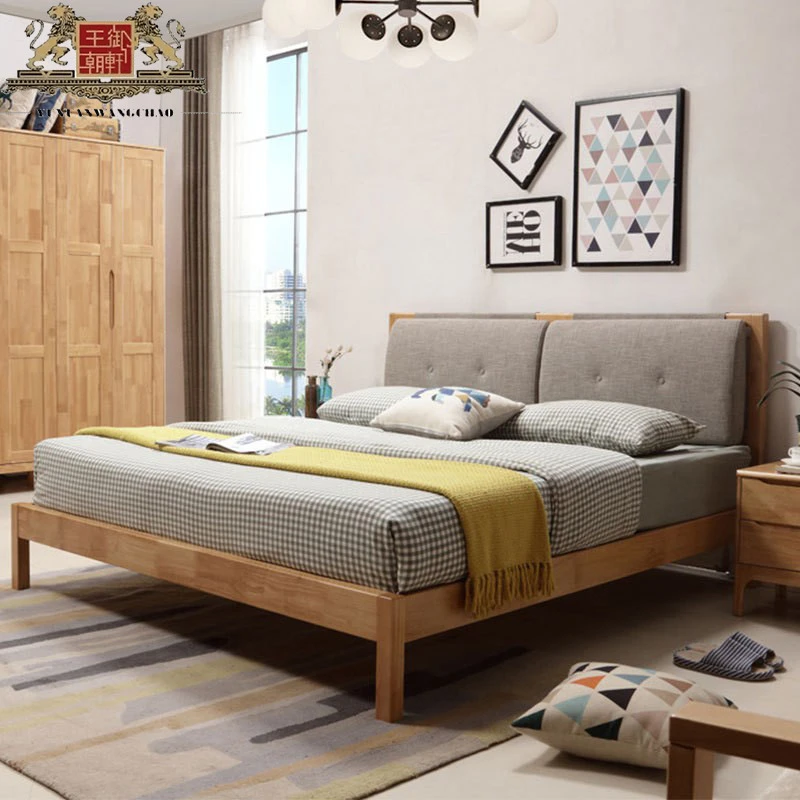modern single queen size wood bedframe platform full size bed frame with storage furniture