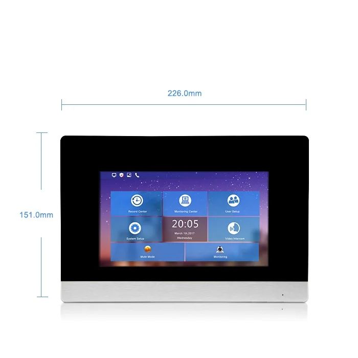 Tuya APP Wifi unlock IP visual door phone motion detection recording work with 8 alarm zone smart video intercom doorphone