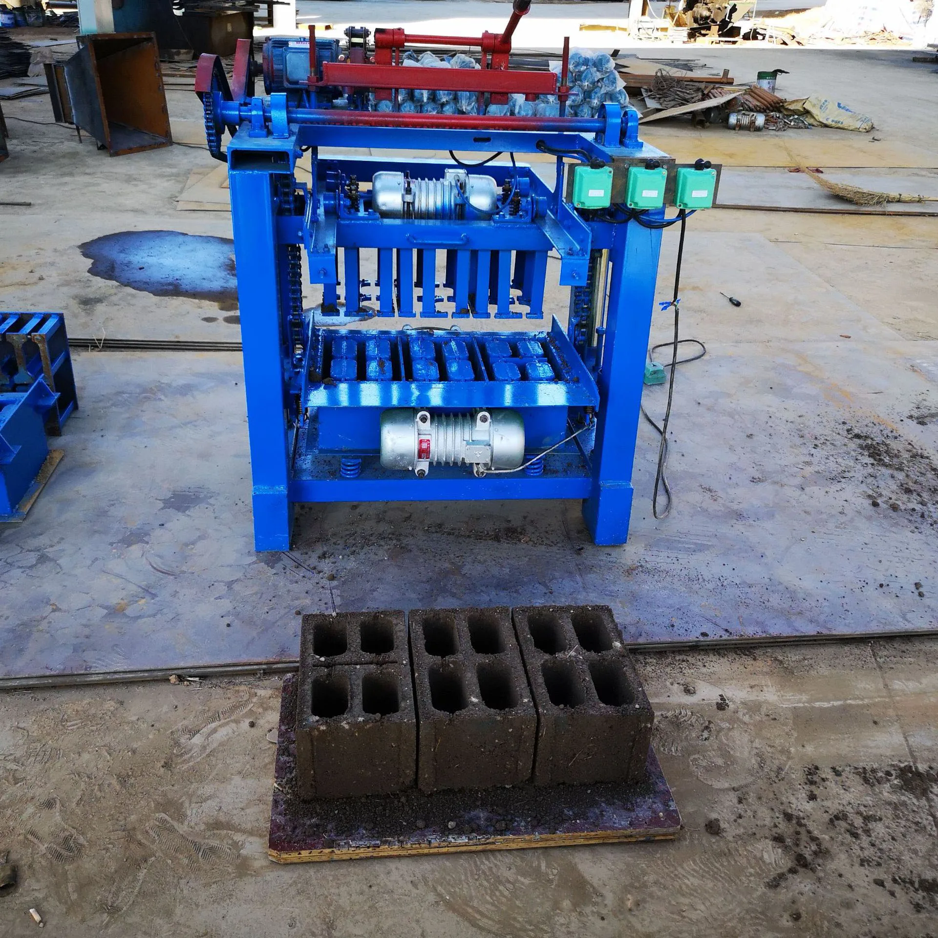 Automatic interlocking soil cement concrete block machine brick making machinery for make bricks