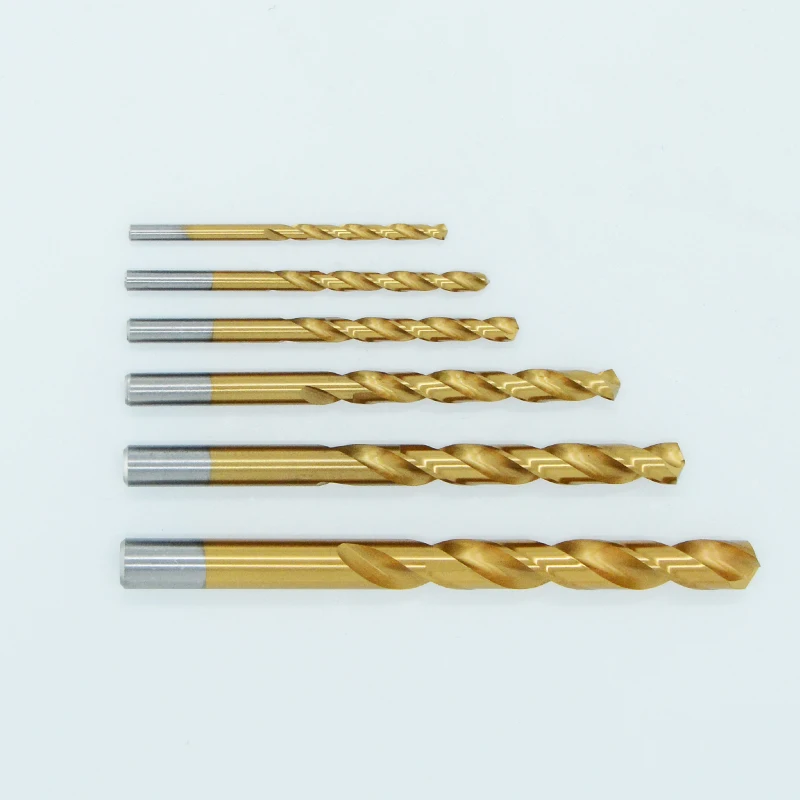 Hss 4241/4341/M35/ Straight Shank Titanium Drill Bit Hss Twist Drill Bits for Stainless Steel Iron