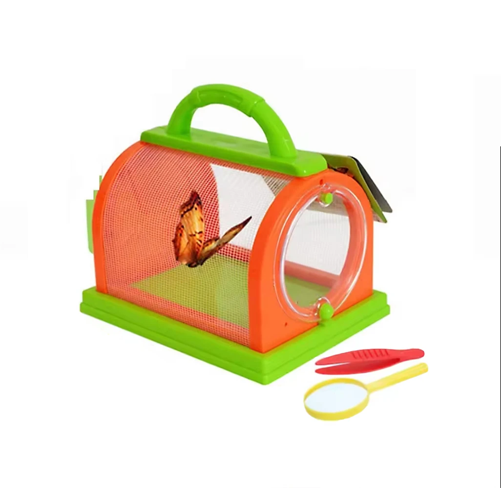 Outdoor Explorer Bug Collection Magnifying Glass Butterfly Net Critter Case Bug Observation Container Kids Bug Catcher Kit