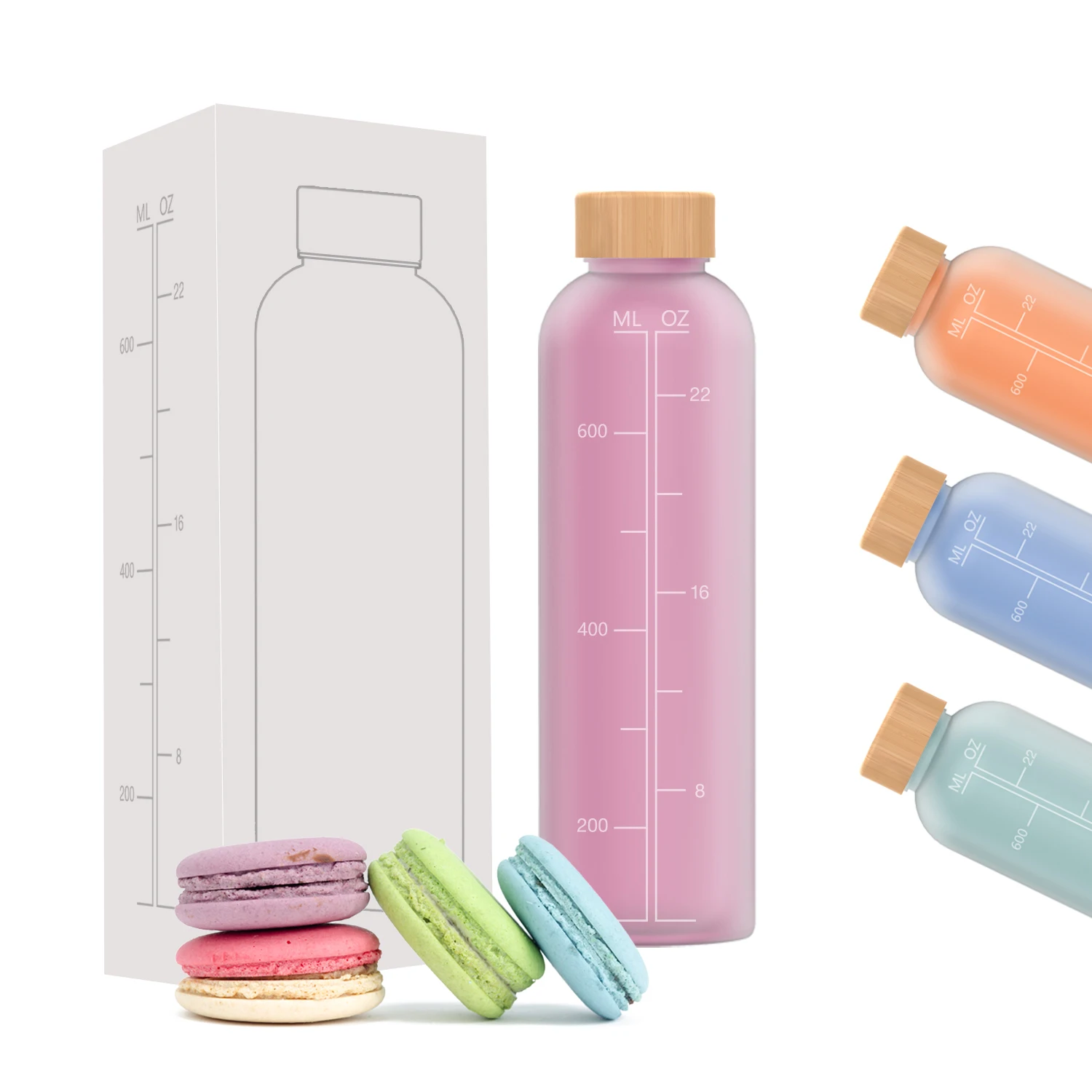 High temperature resistant transparent sports water cup travel space cup fitness water bottle outdoor portable large capacity