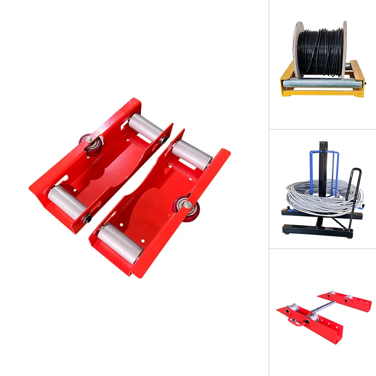 high pulling tension torsion resistance Cable Drum Roller dereeler designed to safely dispense a reel of cable or wire