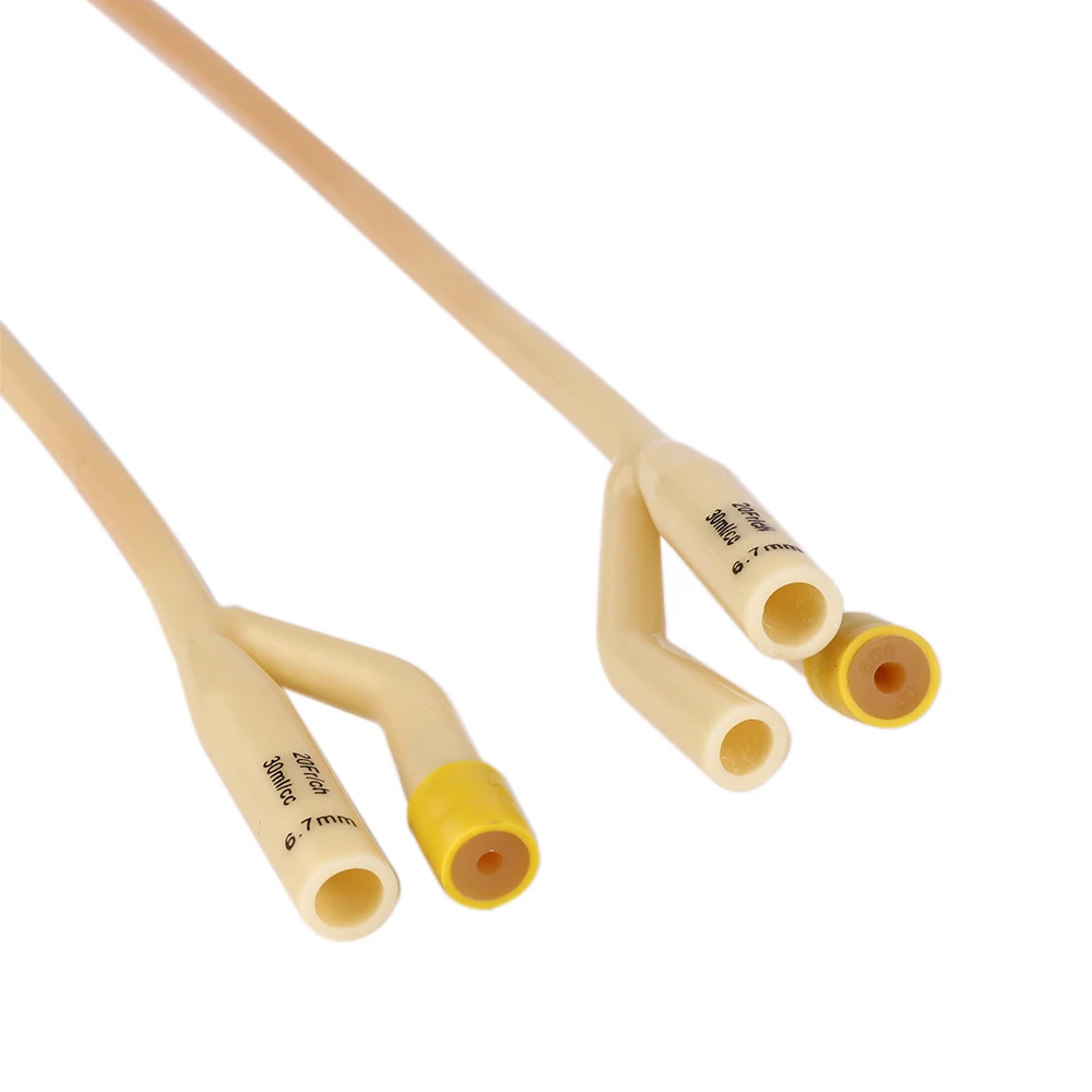 Smooth Surface Three-Way Latex Foley Catheter with Silicone Coated for Easy Insertion