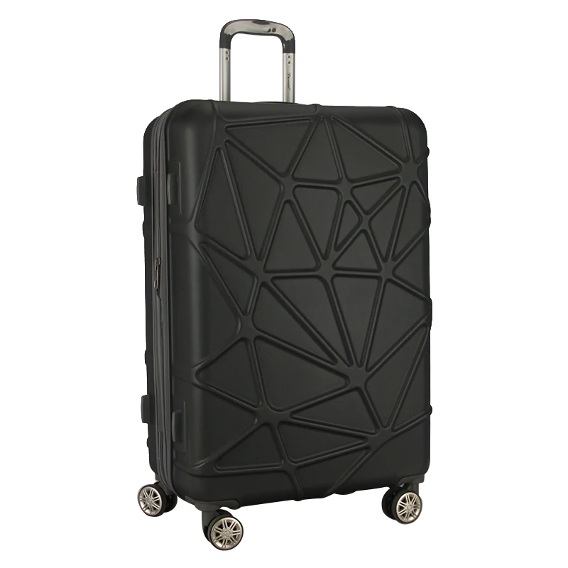 Durable hard shell business spider web traveling black novelty luggage suitcase bags wholesale