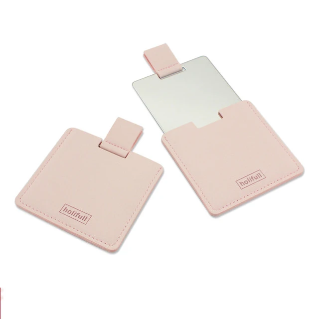 professional Customize logo Metal beauty mirror portable stainless steel small portable gift makeup mirror