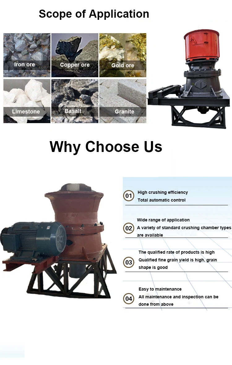 SCH Series Stone Crusher Cone Crusher Mining Machine Granite Hard Stone CH CS Series Cone Crusher