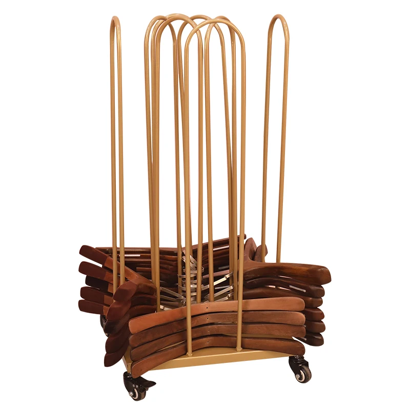 Commercial Metal Movable Clothing Store Organizer Floor Standing Clothes Hanger Stacker