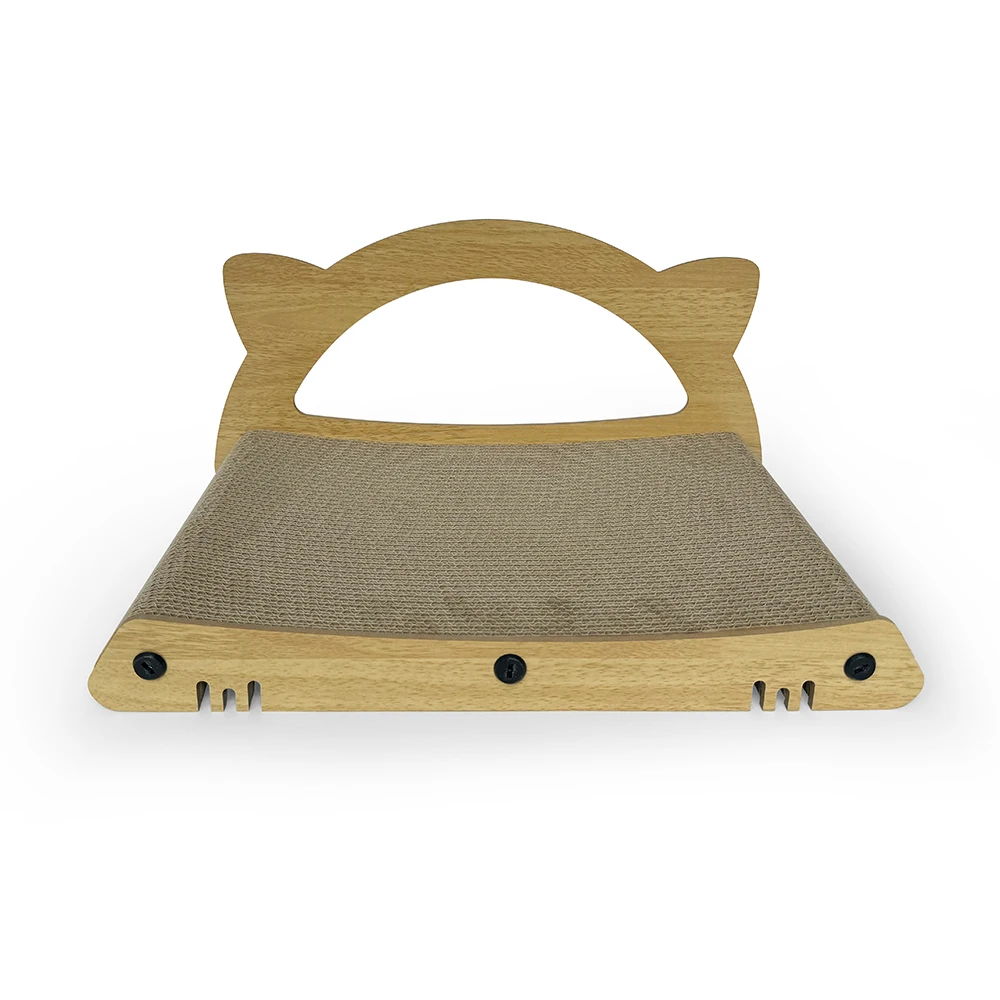 Best selling  durable lovely Cat Ear Bed shape cat scratching board Sleeping Playing  cats toy from china