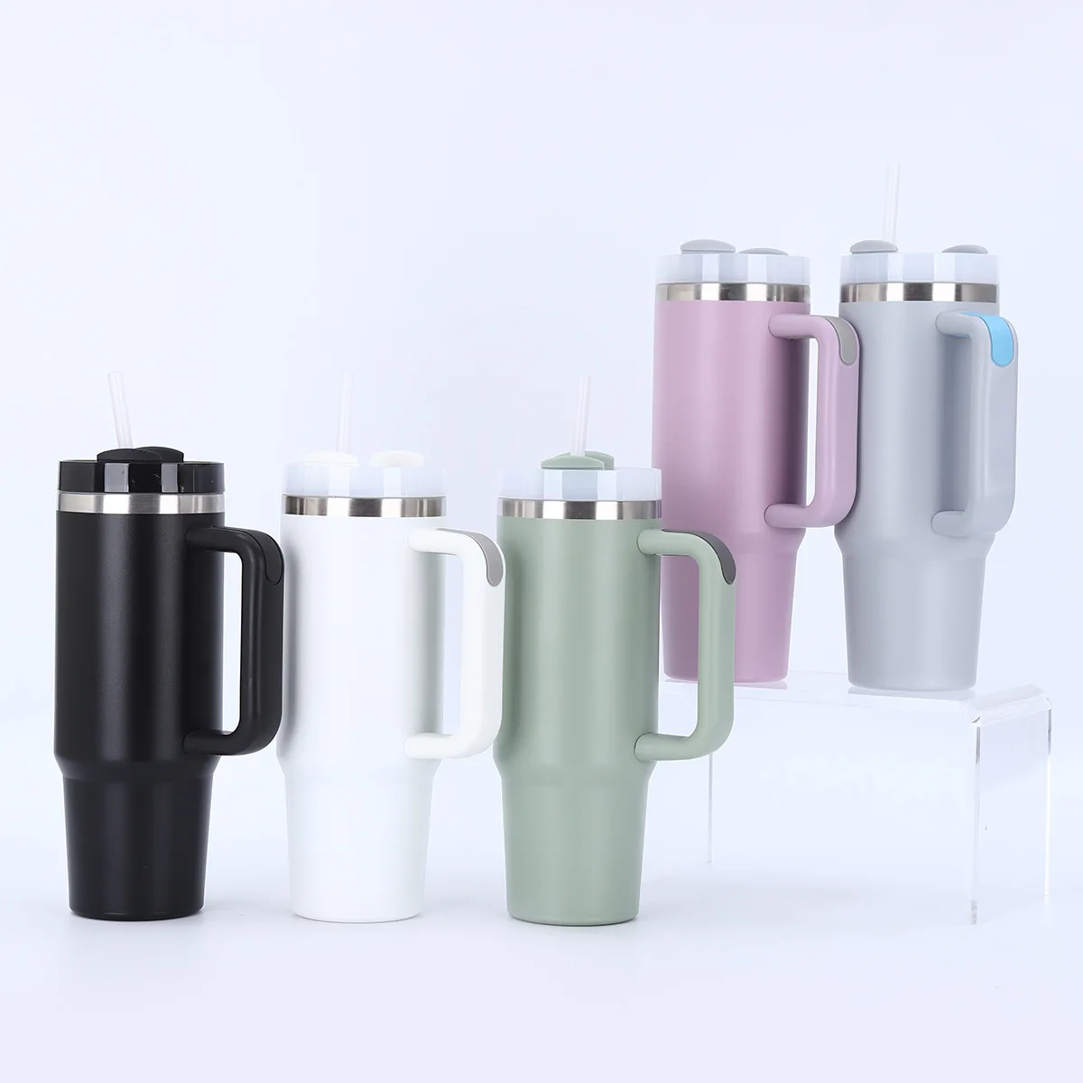 Wholesale Custom color stainless steel vacuum straw cup insulated tumbler cup with lid