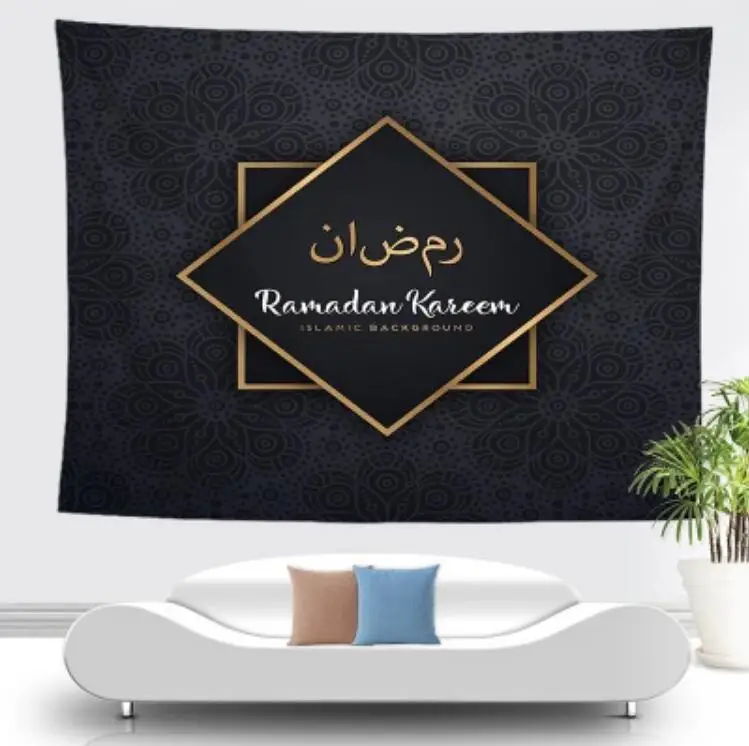 Customized Muslim Ramadan Tapestry Middle East Islamic Ramadan Castle Printed Tapestry