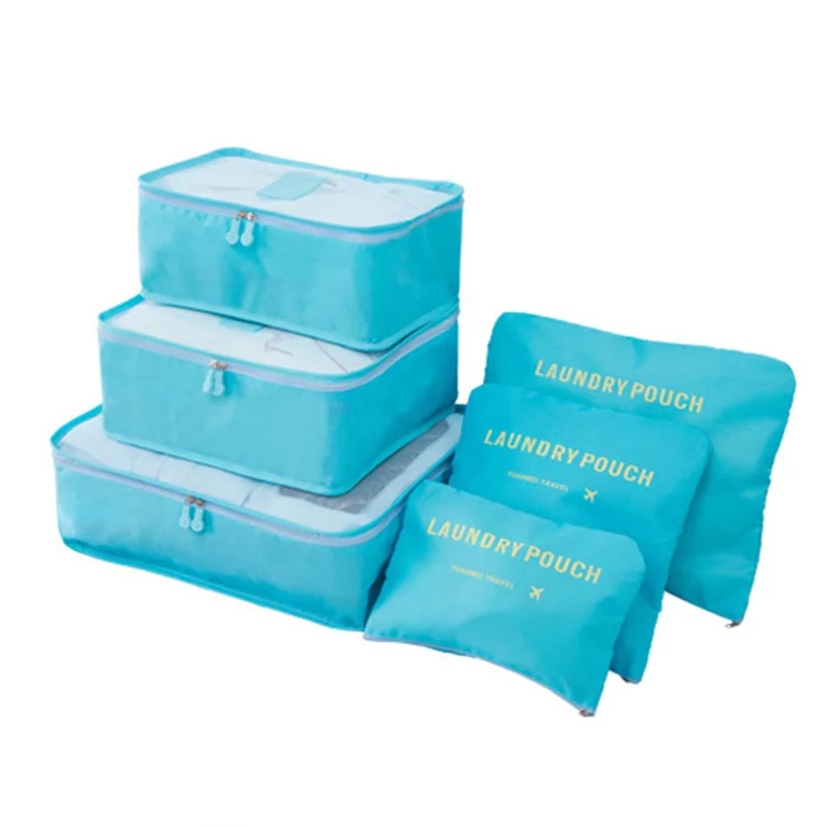 Travel Storage bag six-piece set of large suitcase multifunctional storage Oxford cloth waterproof material clothing Travel set