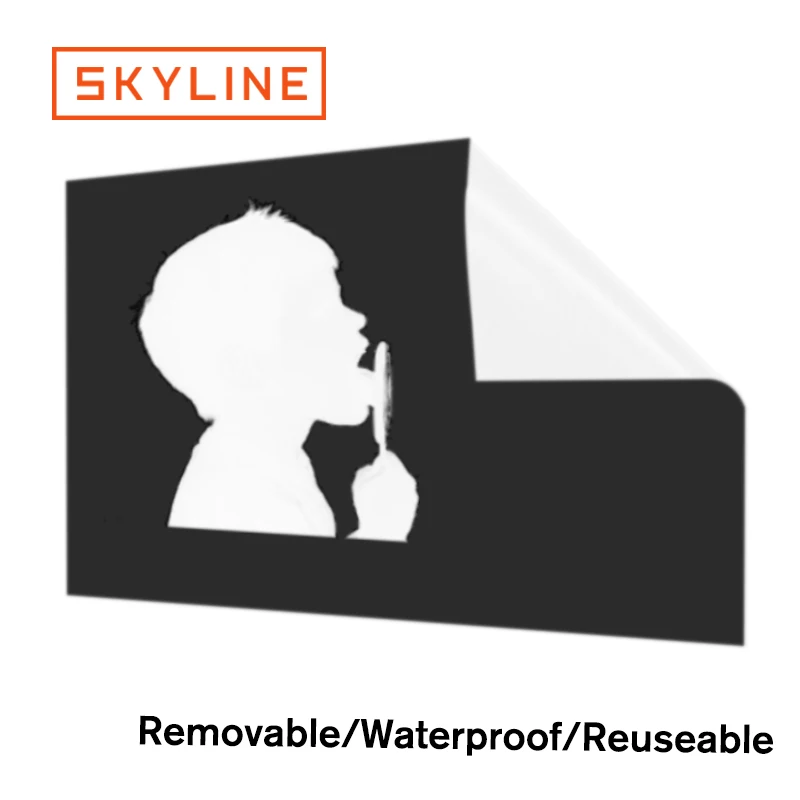 Custom Blank adhesive Sticker Removeable Writeable black A4 paper Label Sticker sheet