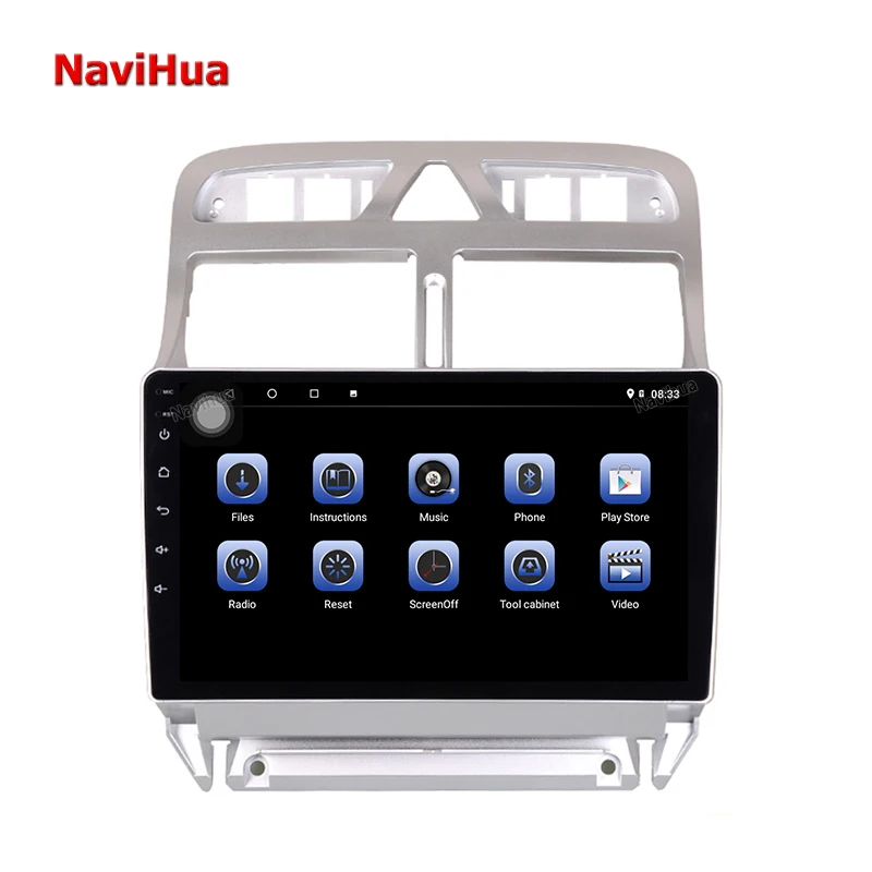 Navihua 4 + 64 ГБ 8 ядер Android сенсорный экран автомобильный DVD-плеер автомобильное радио аудио GPS-навигация система для Peugeot 307