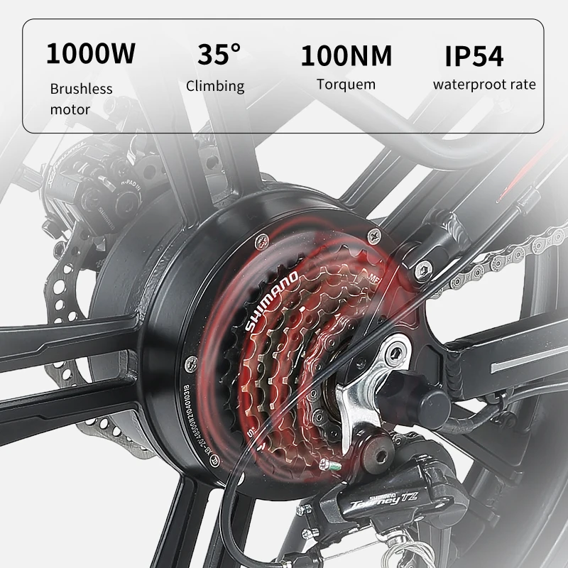 Eu warehouse folding ebike 1000w 48v 15ah 17ah 20inch folding electric bike full suspension fat tire electric bike