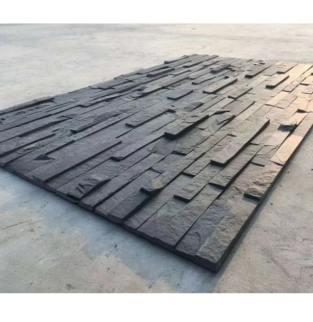 Natural Slate Black Culture Stones Veneer Wall Cladding Tiles for Flooring and Wall