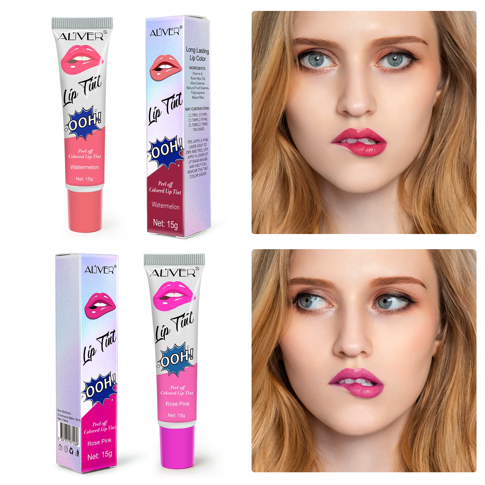 OEM Romantic Lipstick 6 Colors Professional Long Lasting Waterproof Sexy Magic Peel Off Colored Lip Tint For Lips Makeup