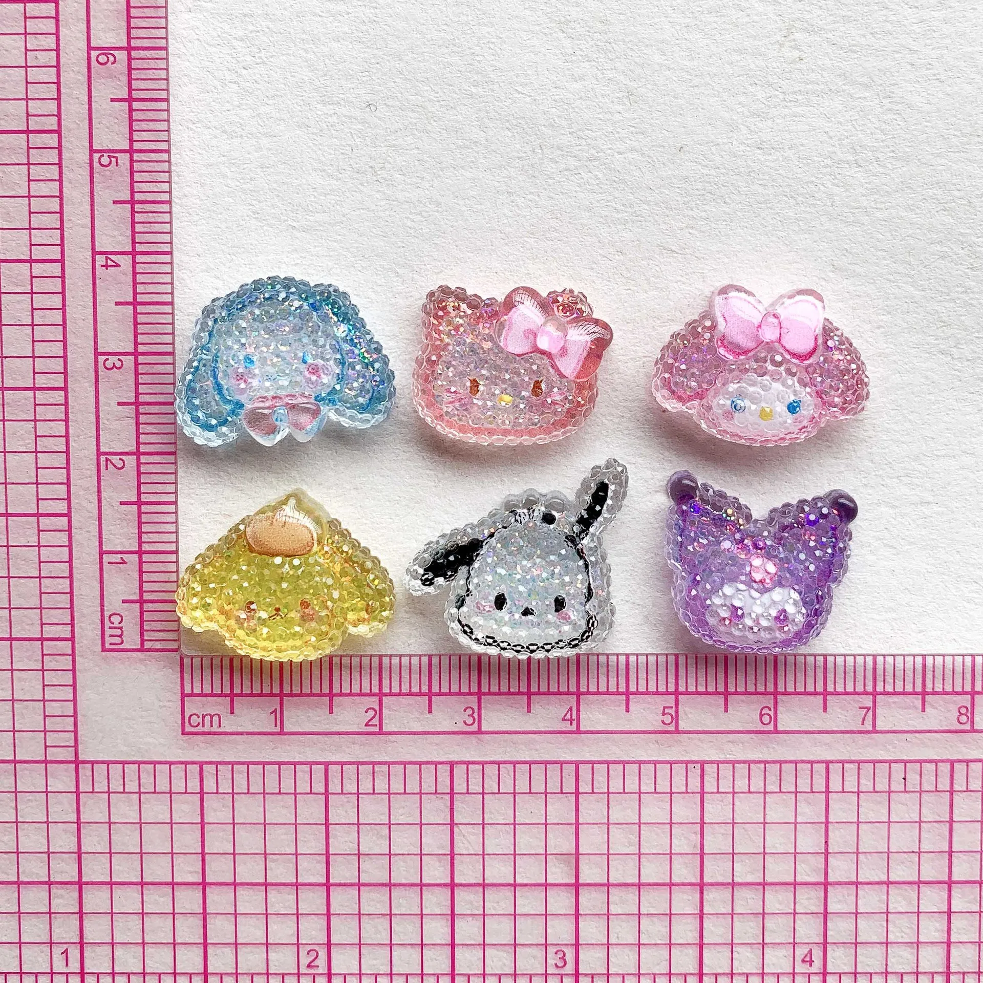 Shiny Sugar Cartoon Animal DIY  Resin Cream Glue Phone Case Hair Clip Nail Charm Decoration Material Accessories For Girls