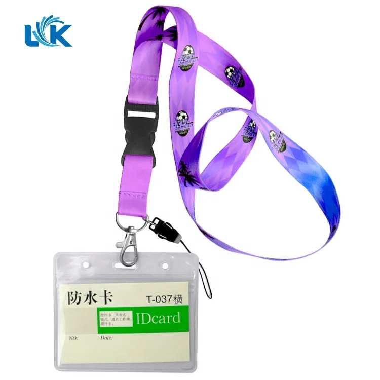Factory Customized Cheap Clear Plastic PVC Badge id Card Holder with Lanyard