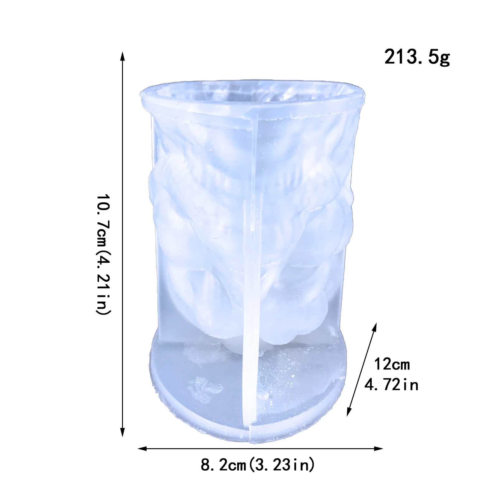 A7430 3D Snake and skull candle silicone mold DIY plaster skull pendant silicone mold