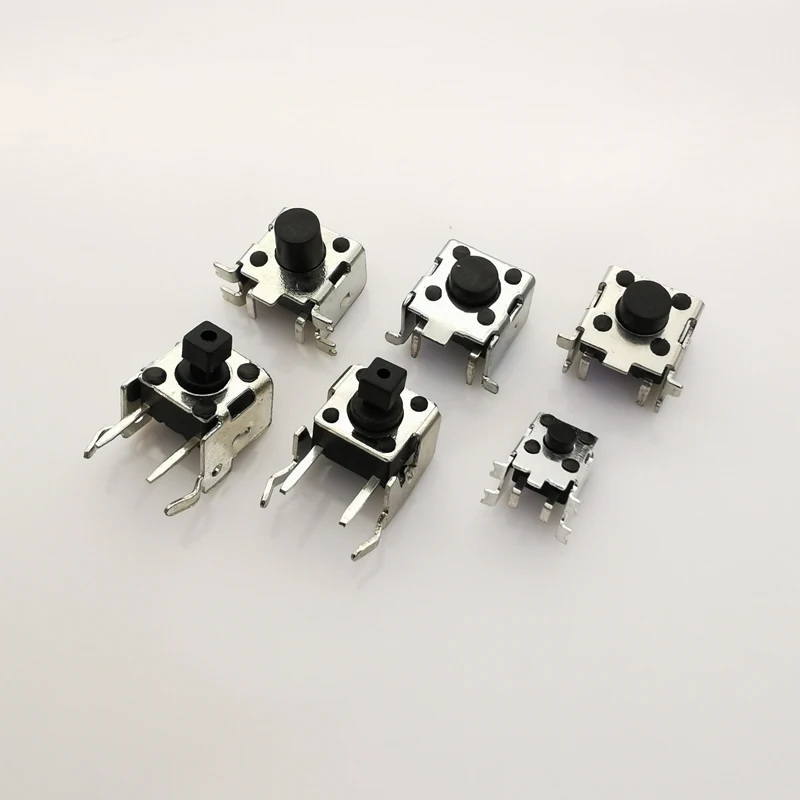 Тактовые переключатели, тактильный переключатель, микропереключатель, кнопка, квадратные ручки для печатной платы