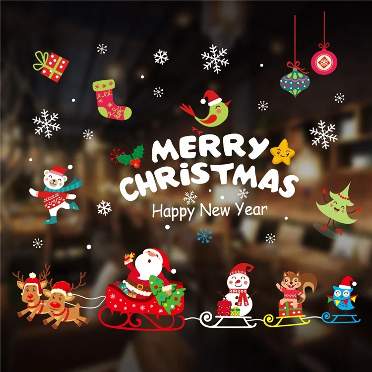 China Manufacturer Tags Window Snowflake Stickers PVC Christmas