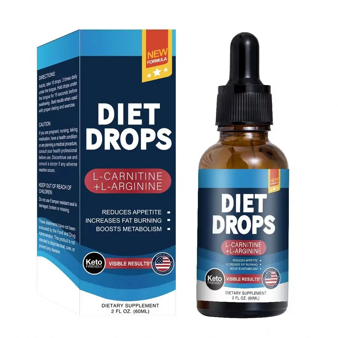 2023 Plus 60ML Rapid Fat Natural Vegan Organic Weight Loss Liquid Diet Supplement Diet Drops