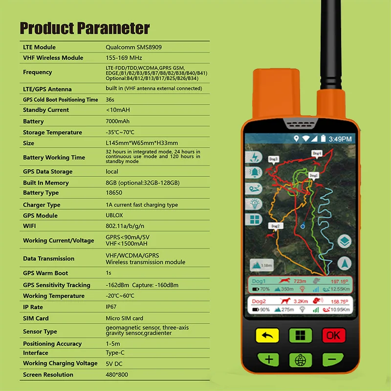 Hund GPS Tracker  mit wasserdichte Reflektierendes GPS Hunde Tracker Tracking Standort von Haustieren