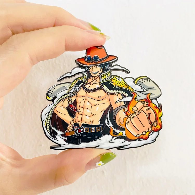 2023 New creative cartoon anime metal craft paint wholesale custom hard enamel pin with screen print
