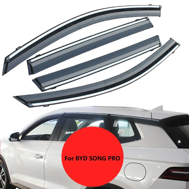 Flash Sale New Car Accessories Modification Protect Sill Eyebrow 4 pcs For BYD Song Pro Door Window Shield Rain Cover