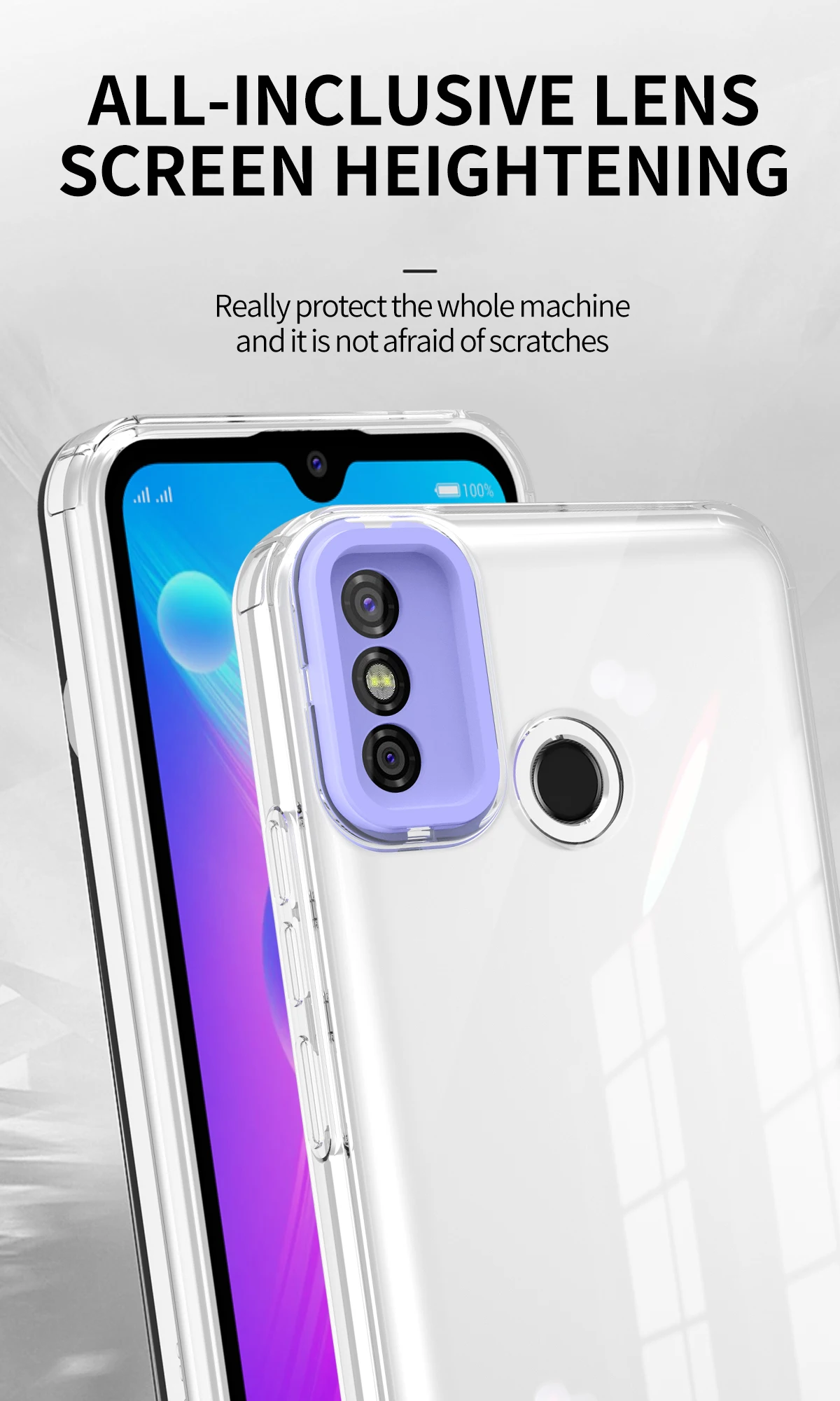 Case for Tecno transparent Eagle eye lens series mobilephone Silicone TPU Cover Shockproof phone Case for spark6 GO CAMON16 PRO