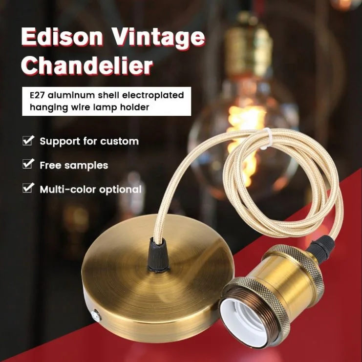 Oem Retro Vintage E27 Pendant Lamp Holder Hanging Ceiling Light Bulb Socket Lamp Holder