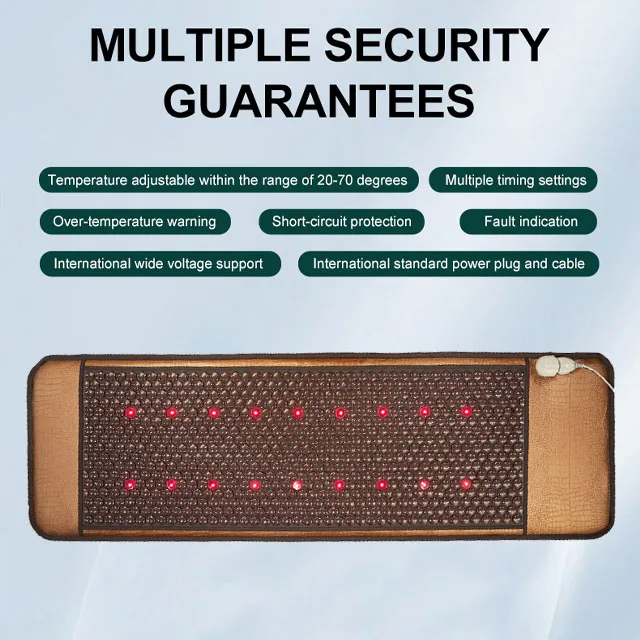 Tourmaline photon therapy heating mattresses far infrared health massage pemf Physiotherapy mat wholesale