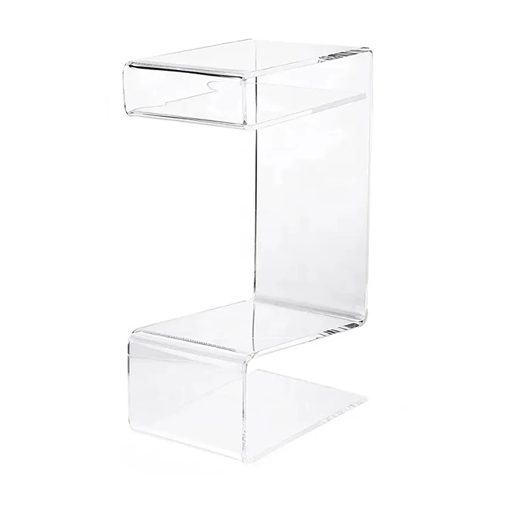 Colorful acrylic side table modern organic glass coffee table sofa side table living room bedroom can be customized