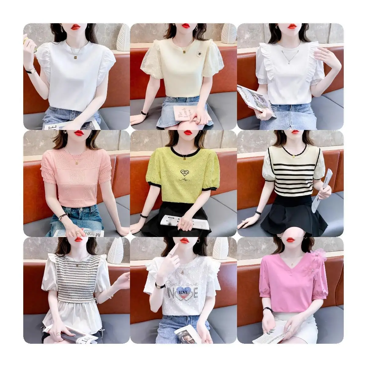 Loose Casual Shirts Basic Office Lady Blusa Turn-Down Collar Vintage Print Tops Elegant Chiffon Women Blouses