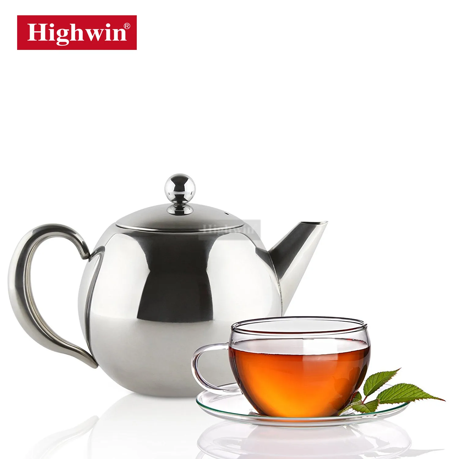 Stainless Steel Teapot Single-Walled Tea Coffee Kettle Tea Pot