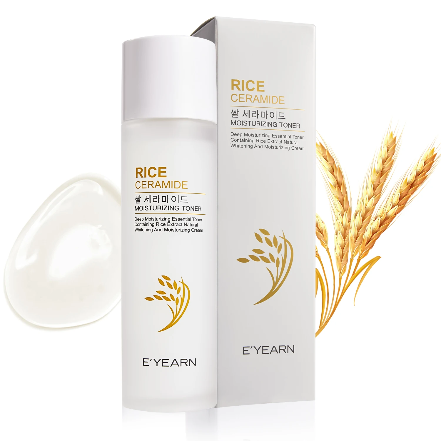 120ml Skin Brightening Korean Rice Infused Toner with Niacinamide for Clear Moisturized Skin and Minimized Pores