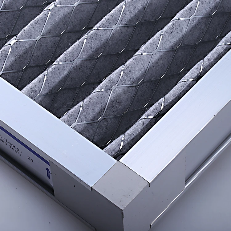 Industrial use G4 Galvanised Steel Frame Carbon panel Pre air filter for China Manufacture