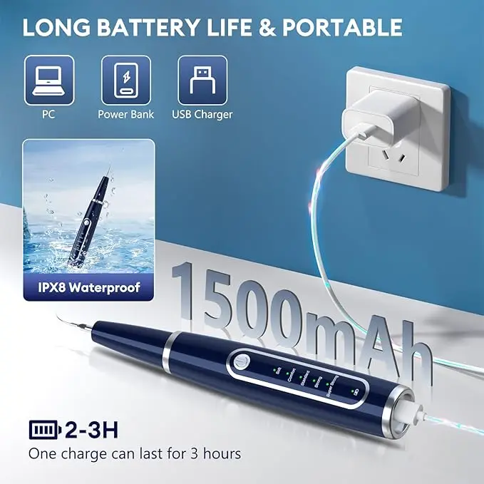 Factory Direct Sonic Ultrasonic Teeth Cleaning Descaler Kit Machine Calculus Plaque Tartar Removal Tooth Cleaner Dental Scaler