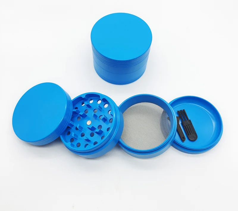 Customized herb grinder ceramic 4 layer ceramic paint and rubber paint metal ceramic herb grinder
