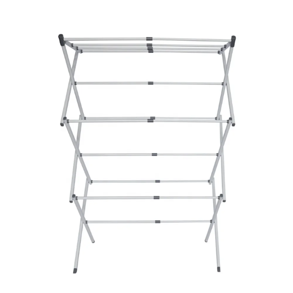 Biumart Clothes Drying Rack Household Outdoor Indoor Telescopic Multi-layer Foldable Laundry Drying Rack