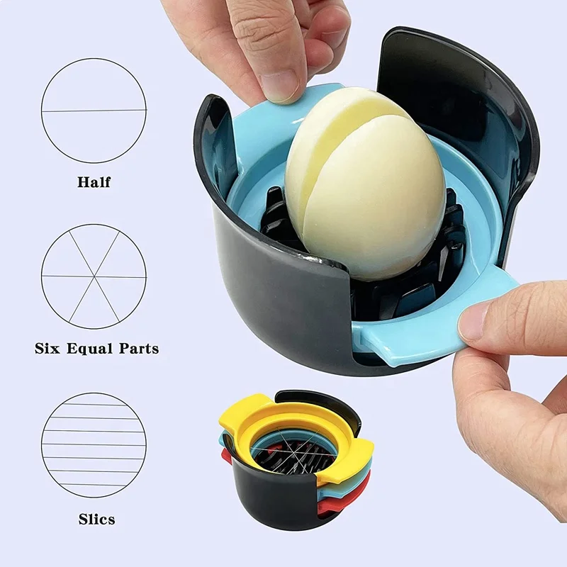 Лидер продаж на Amazon многофункциональный нож для яиц 3 в 1 клубники с прочной проволокой из нержавеющей