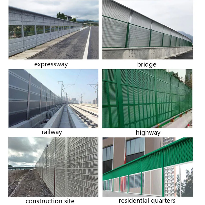Customized Noise Clear Acrylic PMMA Sheets Highway Sound Barrier sound insulation metal barrier walls Sound absorption barrier