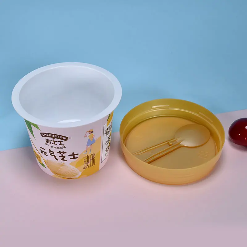 Custom logo disposable 4oz IML ice cream box pp ice cream containers