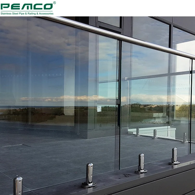 Home Indoor Frameless Round Design Glass Spigots Staircase Glass Spigots Calmp Railing Post