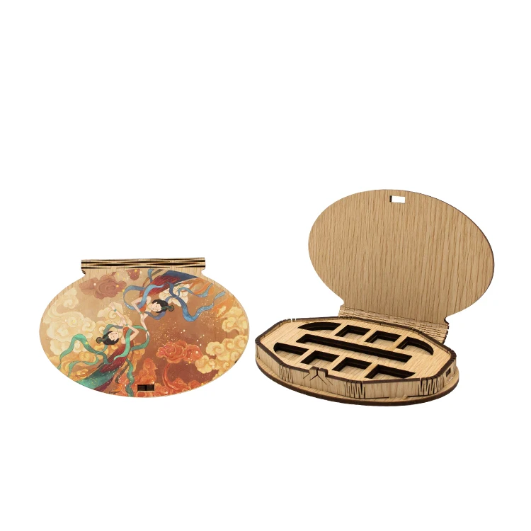 China supplier custom 8 color eco friendly empty makeup wooden cosmetic packaging bamboo eyeshadow palette container case