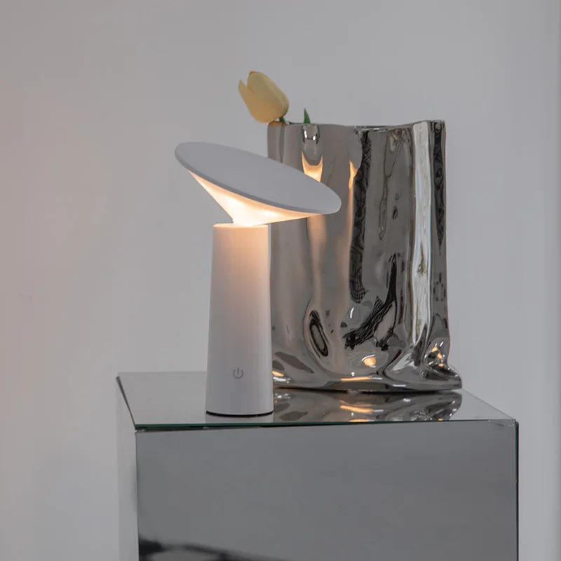 White Lamp Modern Minimalist Bedside Wireless Charger USB Charging Office Touch Sensor Book Living Room Table Lamp