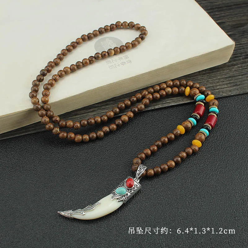 Punk Fashion Brave Men Wolf Gog Teeth Spike Pendant Necklace Women Men Lucky Jewelry Classic Fang Tooth Amulet Pendant Necklace