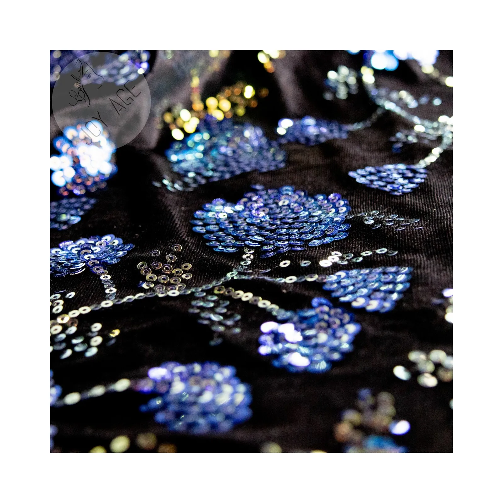 Красивая дизайнерская Новая тяжелая бархатная кружевная Цветочная затемненная вышивка блестками Переливающаяся ткань для