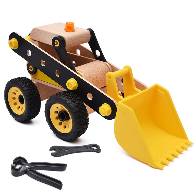 Building Blocks Diy Items Assembled  Excavator  Model Educational Toys for Children Boys